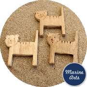 8014 - Wooden Tiger Motif - 10 Pack